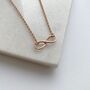 Rose Gold Infinity Necklace, Happy Mothers Day, thumbnail 2 of 4