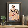 Custom Faceless Engagement Wedding Colour Portrait, thumbnail 10 of 11