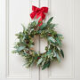 Large Christmas Wreath With Red Bow, thumbnail 4 of 4