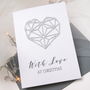 First Christmas Modern Geo Heart Personalised Card, thumbnail 2 of 2