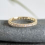 Pave Eternity Ring With Colourless Sapphires, thumbnail 4 of 5