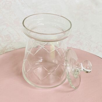 Antique Crystal Cut Glass Lidded Jam / Preserve Pot ~ Eight, 6 of 10