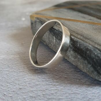 Wide Silver Band Ring, 3 of 4
