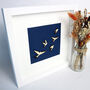 Swallows Flying Framed Woodcut Picture, thumbnail 1 of 5