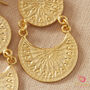 Matt Gold And Silver Plated Detailed Statement Earrings, thumbnail 8 of 10