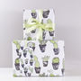 Cactus Succulent Eco Friendly Wrapping Paper, thumbnail 3 of 12