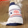 Scandi Snowflake Knitted Christmas Jumper For Dogs, thumbnail 3 of 5