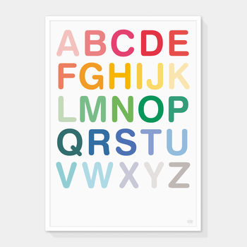 Multicoloured Uppercase Alphabet Print, 5 of 7