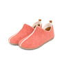 Snugtoes Slip On Womens Recycled Polyester Slippers. Faux Fur Lining, Lightweight, Comfortable, Salmon Colour, thumbnail 2 of 5