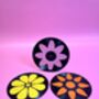 Flower Set Of Three Seven' Mini Record Decor, thumbnail 3 of 6