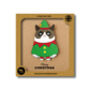 Christmas Grumpy Elf Cat Pack Of 10 Cards, thumbnail 1 of 3