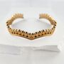 Waterproof Gold Lace Cuff Bangle, thumbnail 1 of 3