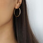 Quality 18k Plated Gold Hoops, Three Sizes, thumbnail 1 of 8