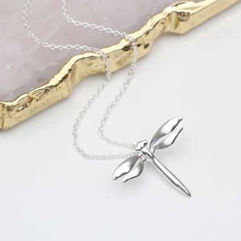 Personalised Sterling Silver Dragonfly Necklace, 2 of 4