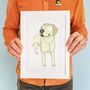 Cartoon Dog Portrait, Pet Portrait, Custom Dog Art, thumbnail 4 of 9