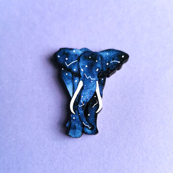 Cosmic Elephant Brooch, 2 of 3