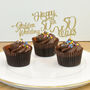 50 Years Cup Cake Toppers Set Of 12, thumbnail 1 of 2