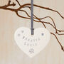 'Forever Loved' Pet Loss Ceramic Heart Decoration Sympathy Gift, thumbnail 2 of 5