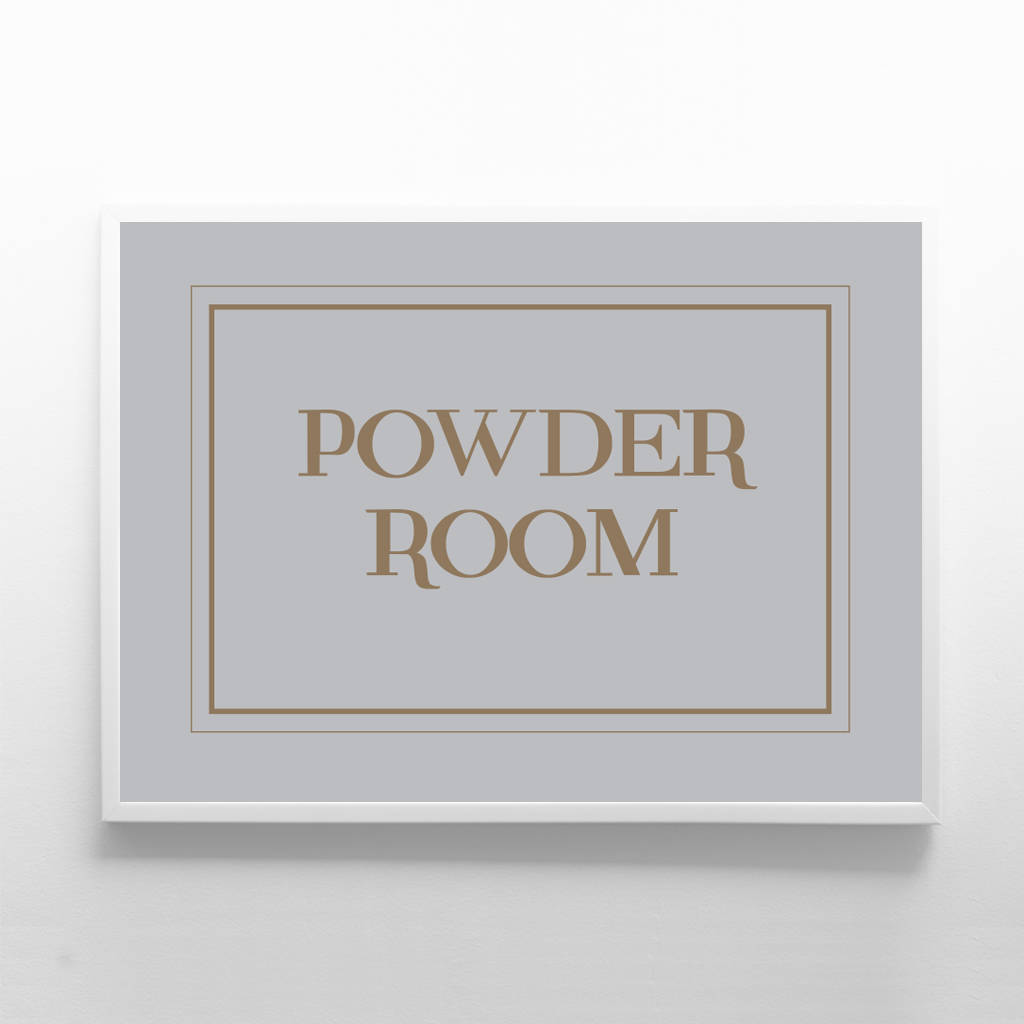 powder room toilet door sign by liberty bee | notonthehighstreet.com