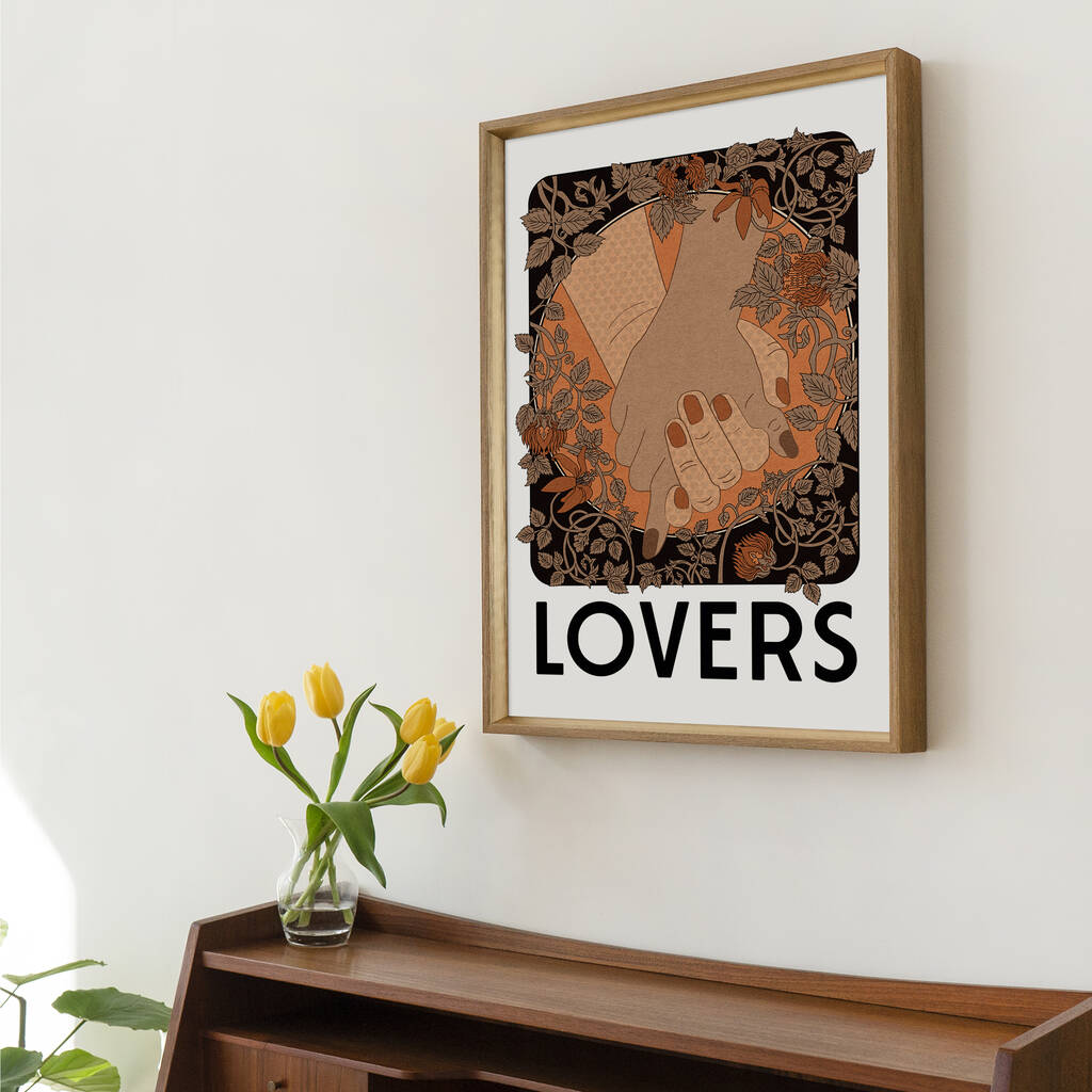 'Lovers' Art Print, Unframd, 1 of 2