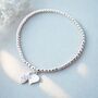 Sterling Silver Personalised Hand Stamped Initial Bracelet, thumbnail 1 of 11