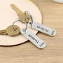 Couples Anniversary Gift Pair Of Personalised Keyrings, thumbnail 3 of 7