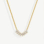 Gold Or Silver Women’s Dainty Baguette Chevron Bar Necklace, Christmas Jewellery Gift For Her, thumbnail 3 of 6