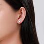 Sterling Silver Cupid And Bow And Arrow Stud Earrings, thumbnail 3 of 12