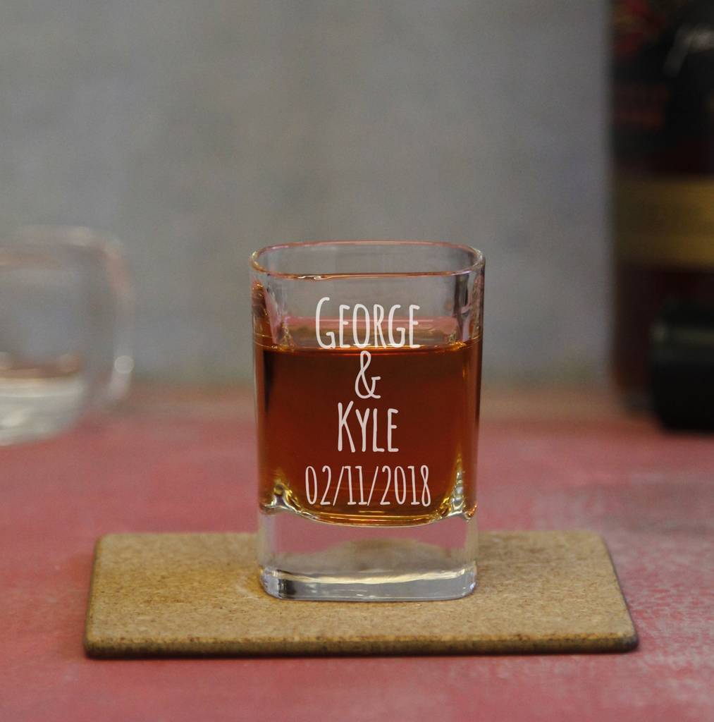 personalised shot glass by the glass yard