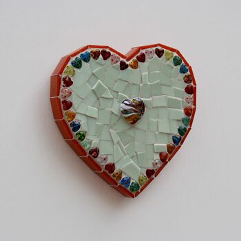 Handmade Millefiori Hearts Mosaic Wall Art, 3 of 3