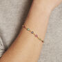 Ruby Sapphire Emerald Gold Bracelet, thumbnail 3 of 9