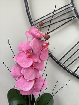 Pink Artificial Silk Orchid Mothers Day Gift, 2 of 7