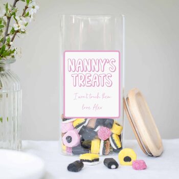 Personalised Glass Label Sweet Jar, 3 of 5