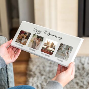 Personalised Photo Plaque 5th Anniversary Gift, 2 of 4