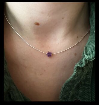 Amethyst Star Sterling Silver Or Gold Necklace, 3 of 5