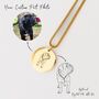Custom Pet Portrait Necklace, thumbnail 9 of 10