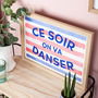 Tonight We Dance French Risograph Print, thumbnail 2 of 7