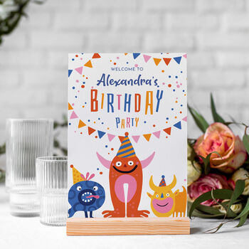 Colourful Monsters Birthday Selfie Frame And Sign, 5 of 6
