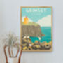 Grimsey Iceland Travel Poster Art Print, thumbnail 5 of 8