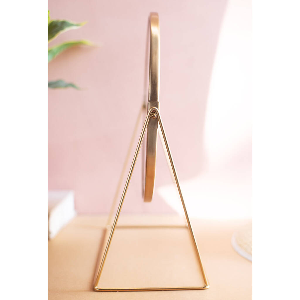 ian snow antique gold standing table mirror by posh totty designs