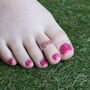Red Adjustable Silver Midi Band Dainty Beach Toe Ring Set, thumbnail 2 of 7
