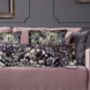 Orchid Garden Floral And Wild Orchids With Bees And Butterflies Long Bolster Velvet Cushion, thumbnail 3 of 5