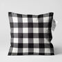 Gingham Cushion Cover With Black And White Colours, thumbnail 1 of 7