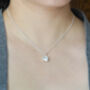 9mm Clear Topaz Necklace In Sterling Silver, thumbnail 2 of 3