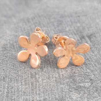 Blossom Gold Plated Sterling Silver Stud Earrings, 4 of 5