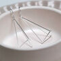 Sterling Silver Dangly Trigonal Pyramid Earrings, thumbnail 2 of 9