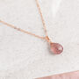 14 Kt Gold Filled Strawberry Quartz Gemstone Necklace, thumbnail 4 of 6