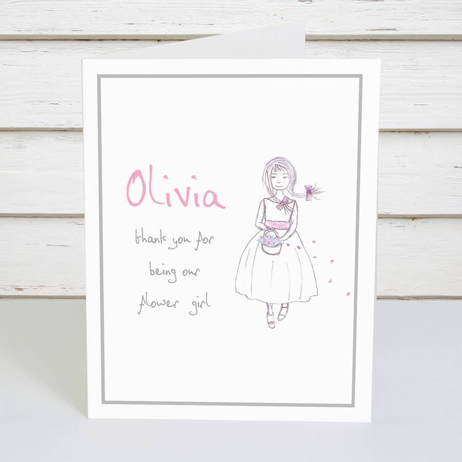 Personalised 'Thank You Flower Girl' Card, 1 of 3