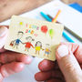 Personalised Child's Drawing Wallet Card Keepsake, thumbnail 1 of 3