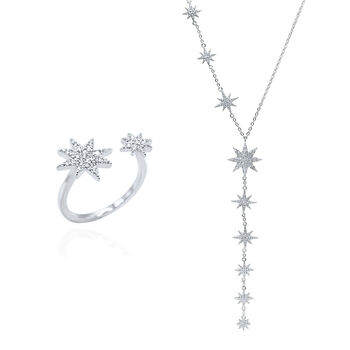 Sparkling Star Gift Set | Necklace And Ring, 9 of 9
